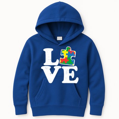 Autism Love Puzzle Piece Kids Hoodie