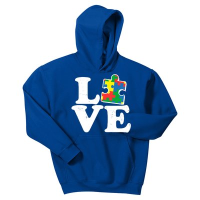 Autism Love Puzzle Piece Kids Hoodie