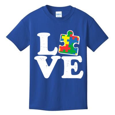 Autism Love Puzzle Piece Kids T-Shirt