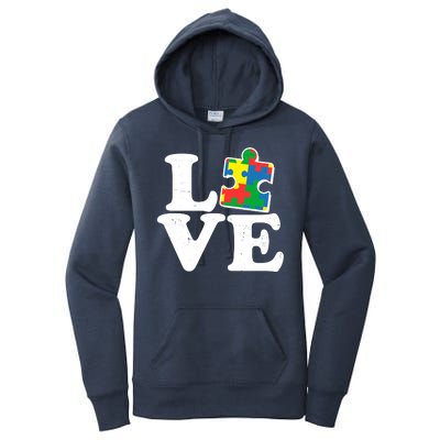 Autism Love Puzzle Piece Women's Pullover Hoodie