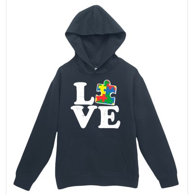 Autism Love Puzzle Piece Urban Pullover Hoodie