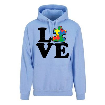 Autism Love Puzzle Piece Unisex Surf Hoodie