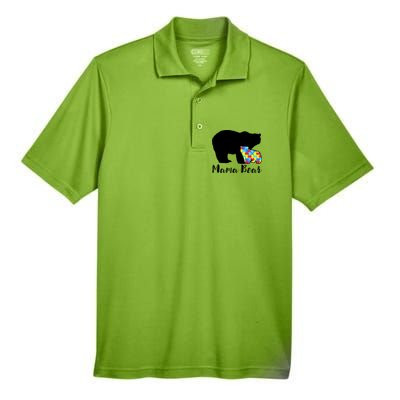 Autism Mama Bear Men's Origin Performance Piqué Polo