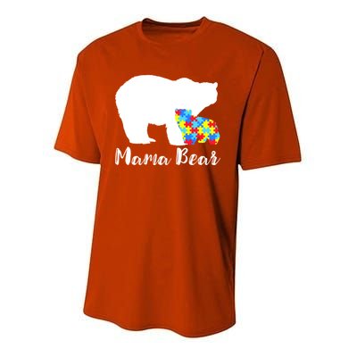 Autism Mama Bear Youth Performance Sprint T-Shirt