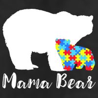 Autism Mama Bear 7 Panel Mesh Trucker Snapback Hat