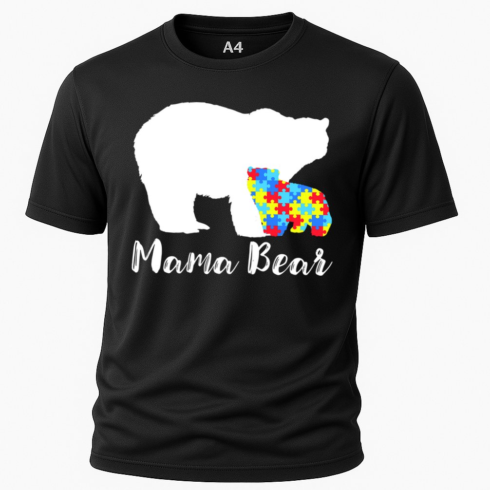 Autism Mama Bear Cooling Performance Crew T-Shirt