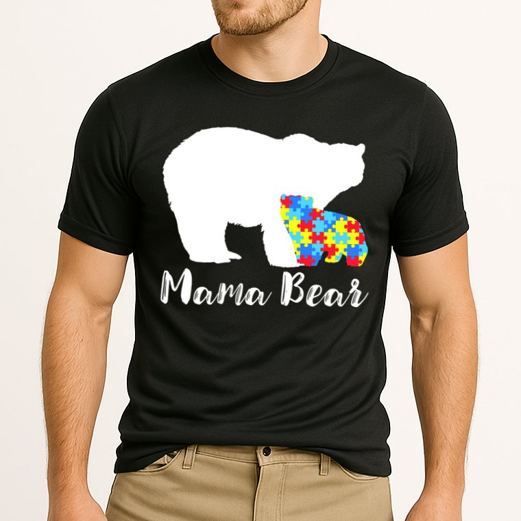 Autism Mama Bear Cooling Performance Crew T-Shirt