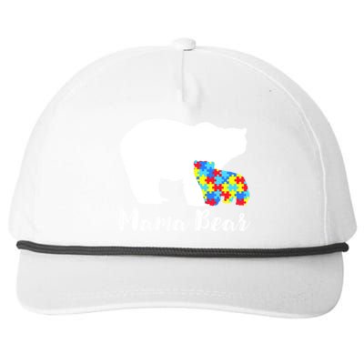 Autism Mama Bear Snapback Five-Panel Rope Hat