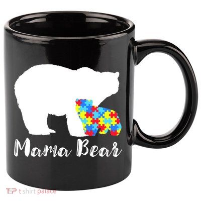 Autism Mama Bear 11oz C Handle Ceramic Mug