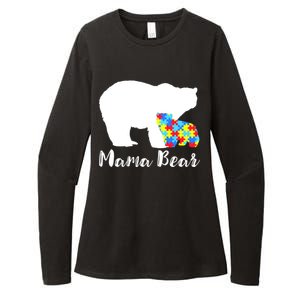 Autism Mama Bear Womens CVC Long Sleeve Shirt