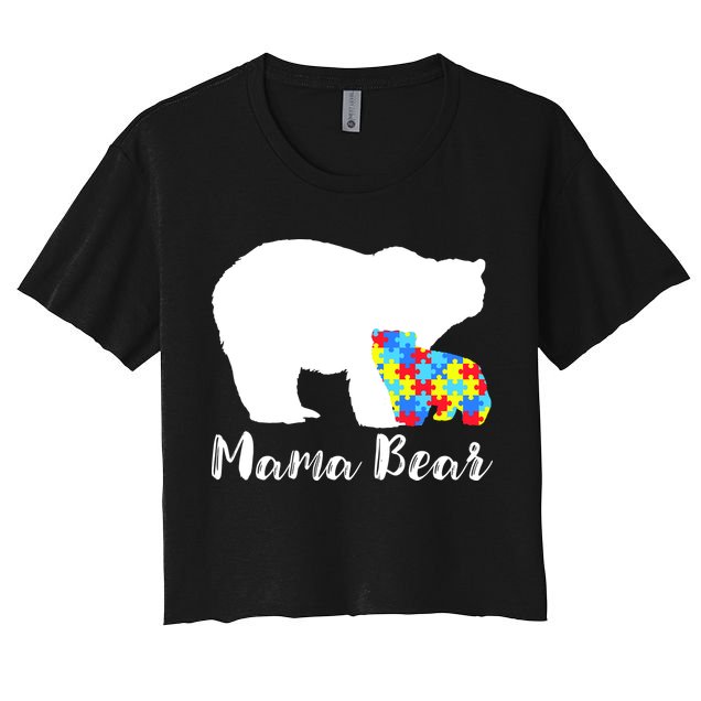 Autism Mama Bear Crop Top