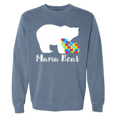 Autism Mama Bear Garment-Dyed Sweatshirt