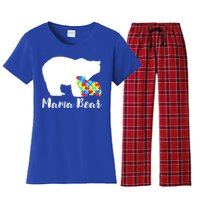 Autism Mama Bear Women's Flannel Pajama Set