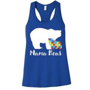 Autism Mama Bear Women's Racerback Tank