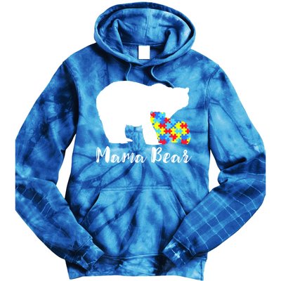 Autism Mama Bear Tie Dye Hoodie