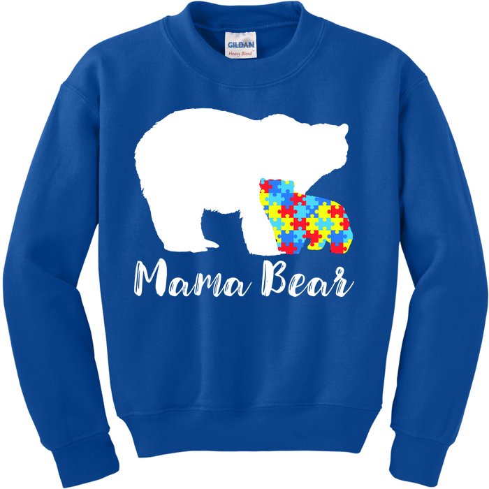 Autism Mama Bear Kids Sweatshirt