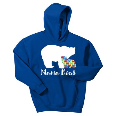 Autism Mama Bear Kids Hoodie