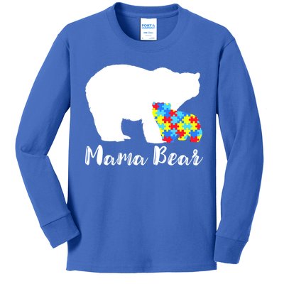 Autism Mama Bear Kids Long Sleeve Shirt