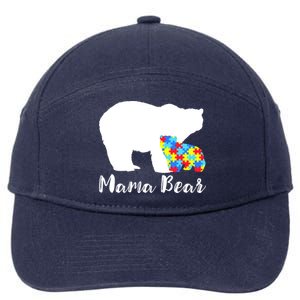 Autism Mama Bear 7-Panel Snapback Hat