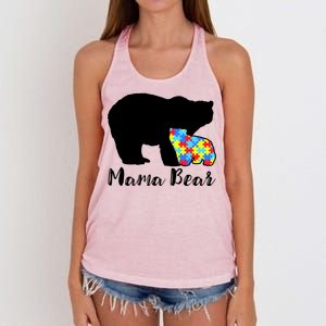 Autism Mama Bear Women's Knotted Racerback Tank