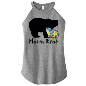 Autism Mama Bear Women's Perfect Tri Rocker Tank