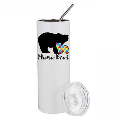 Autism Mama Bear Stainless Steel Tumbler