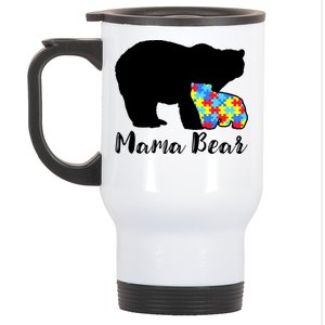 Autism Mama Bear Stainless Steel Travel Mug