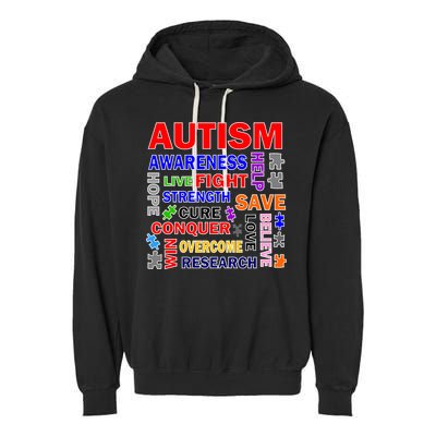 Autism Mashup Garment-Dyed Fleece Hoodie