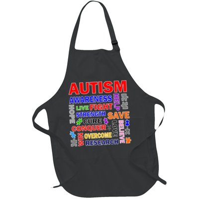 Autism Mashup Full-Length Apron With Pockets