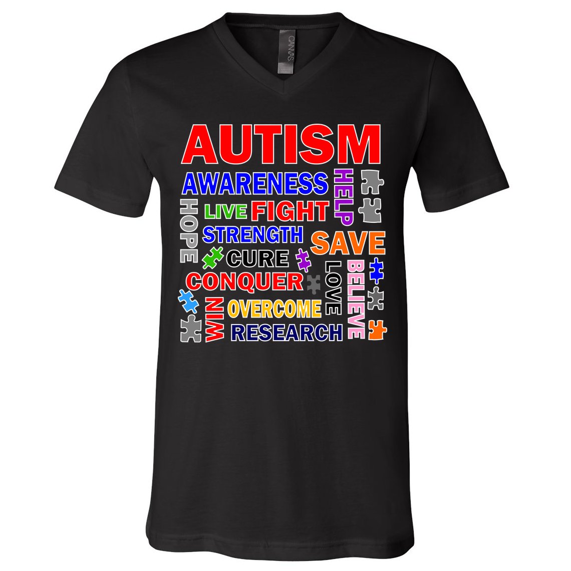 Autism Mashup V-Neck T-Shirt