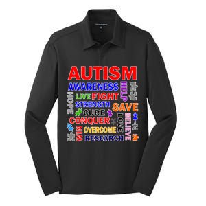 Autism Mashup Silk Touch Performance Long Sleeve Polo