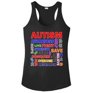 Autism Mashup Ladies PosiCharge Competitor Racerback Tank