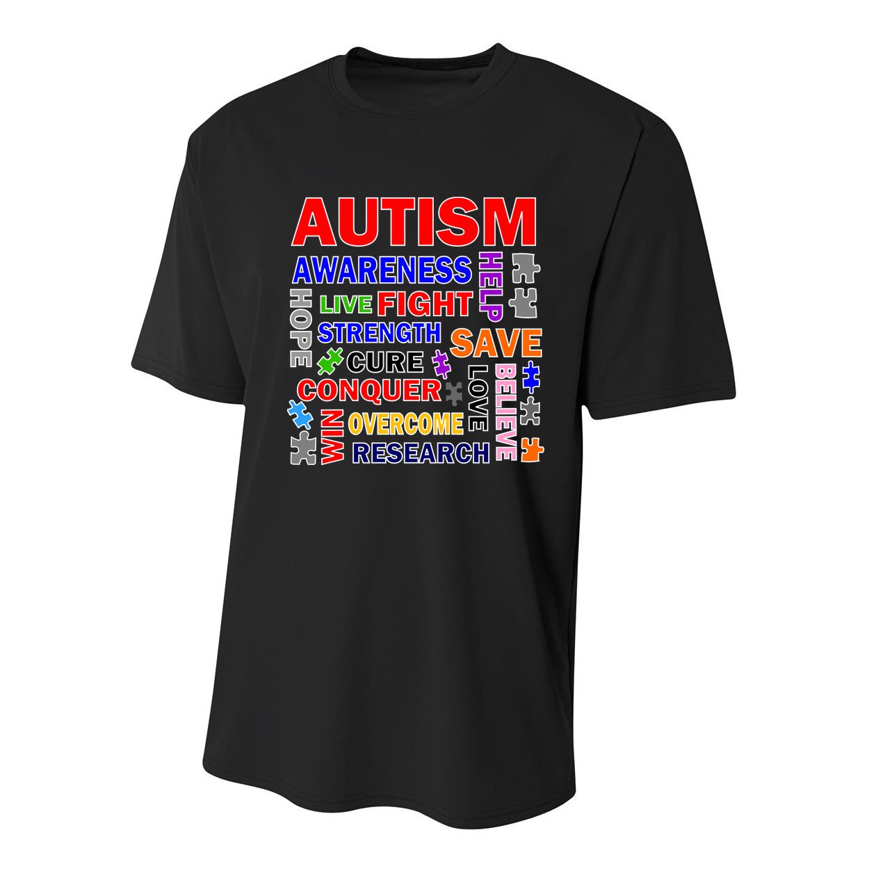 Autism Mashup Youth Performance Sprint T-Shirt