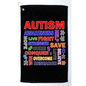 Autism Mashup Platinum Collection Golf Towel