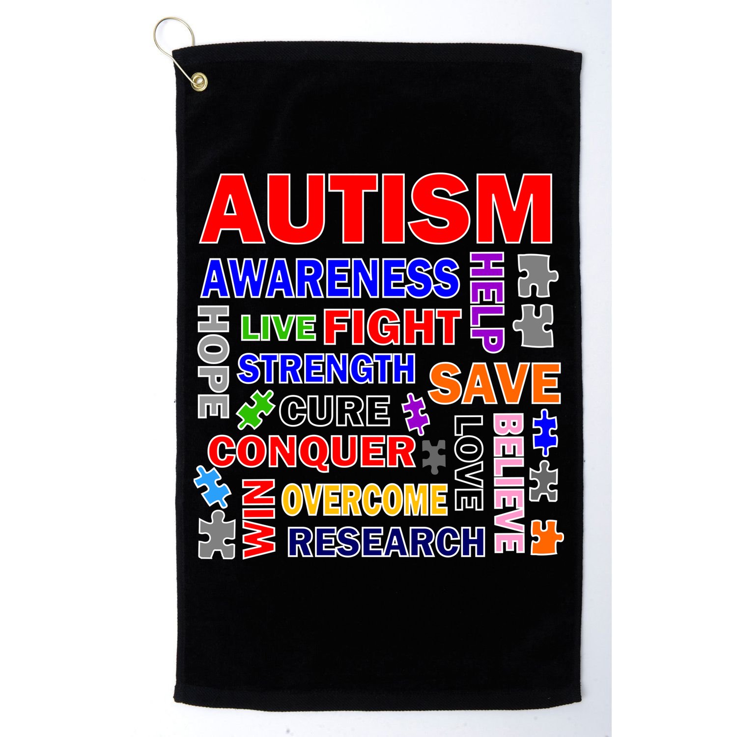 Autism Mashup Golf Towel