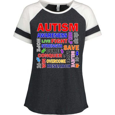 Autism Mashup Enza Ladies Jersey Colorblock Tee