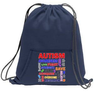 Autism Mashup Sweatshirt Cinch Pack Bag