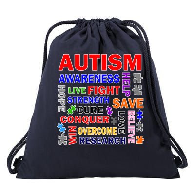 Autism Mashup Drawstring Bag