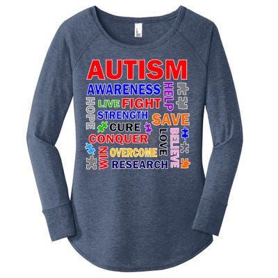 Autism Mashup Women's Perfect Tri Tunic Long Sleeve Shirt