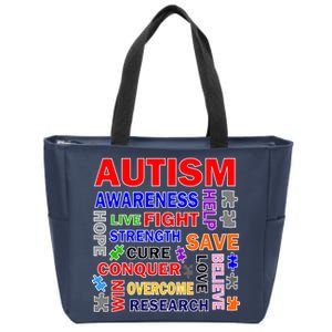 Autism Mashup Zip Tote Bag