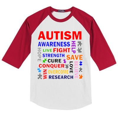 Autism Mashup Kids Colorblock Raglan Jersey