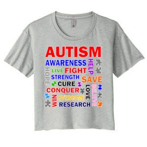 Autism Mashup Women's Crop Top Tee