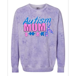 Autism Mom Awareness Ribbon Colorblast Crewneck Sweatshirt