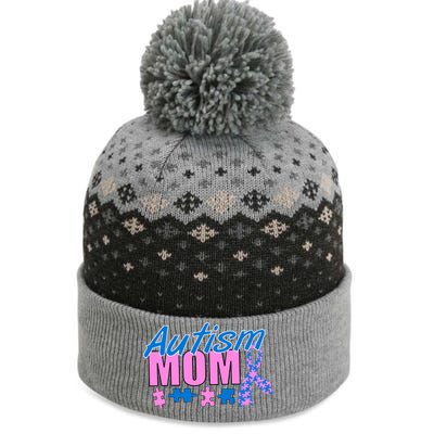 Autism Mom Awareness Ribbon The Baniff Cuffed Pom Beanie