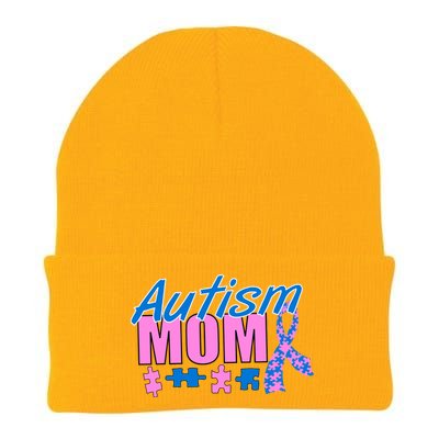 Autism Mom Awareness Ribbon Knit Cap Winter Beanie