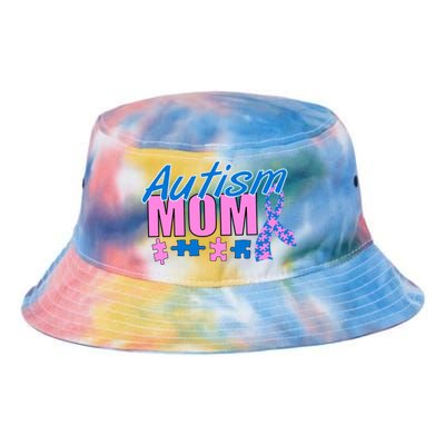 Autism Mom Awareness Ribbon Tie Dye Newport Bucket Hat