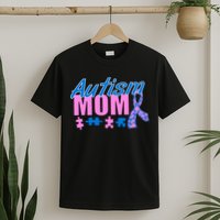 Autism Mom Awareness Ribbon T-Shirt