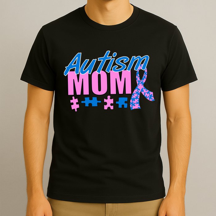 Autism Mom Awareness Ribbon T-Shirt