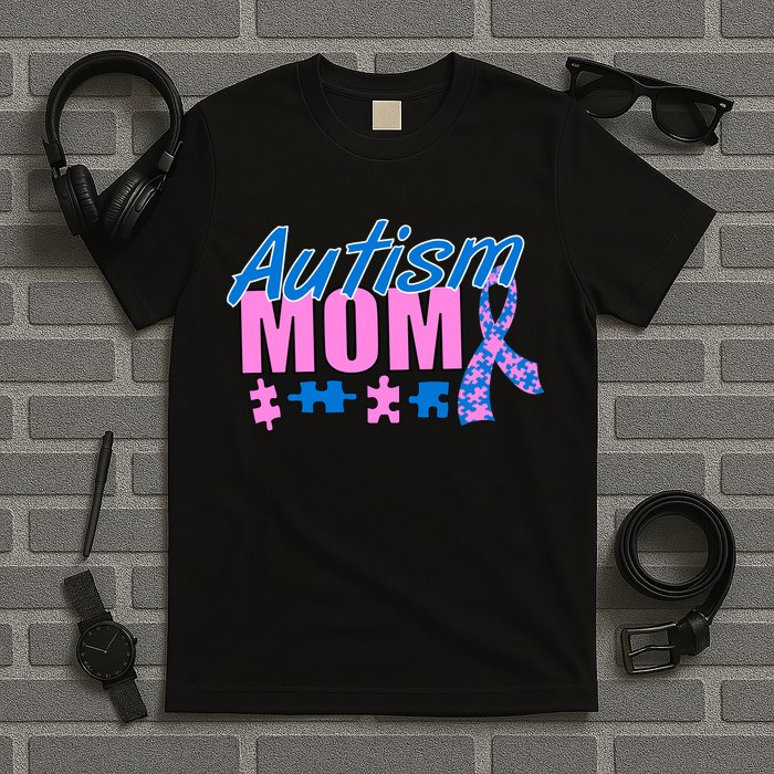 Autism Mom Awareness Ribbon T-Shirt