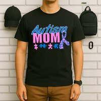 Autism Mom Awareness Ribbon T-Shirt